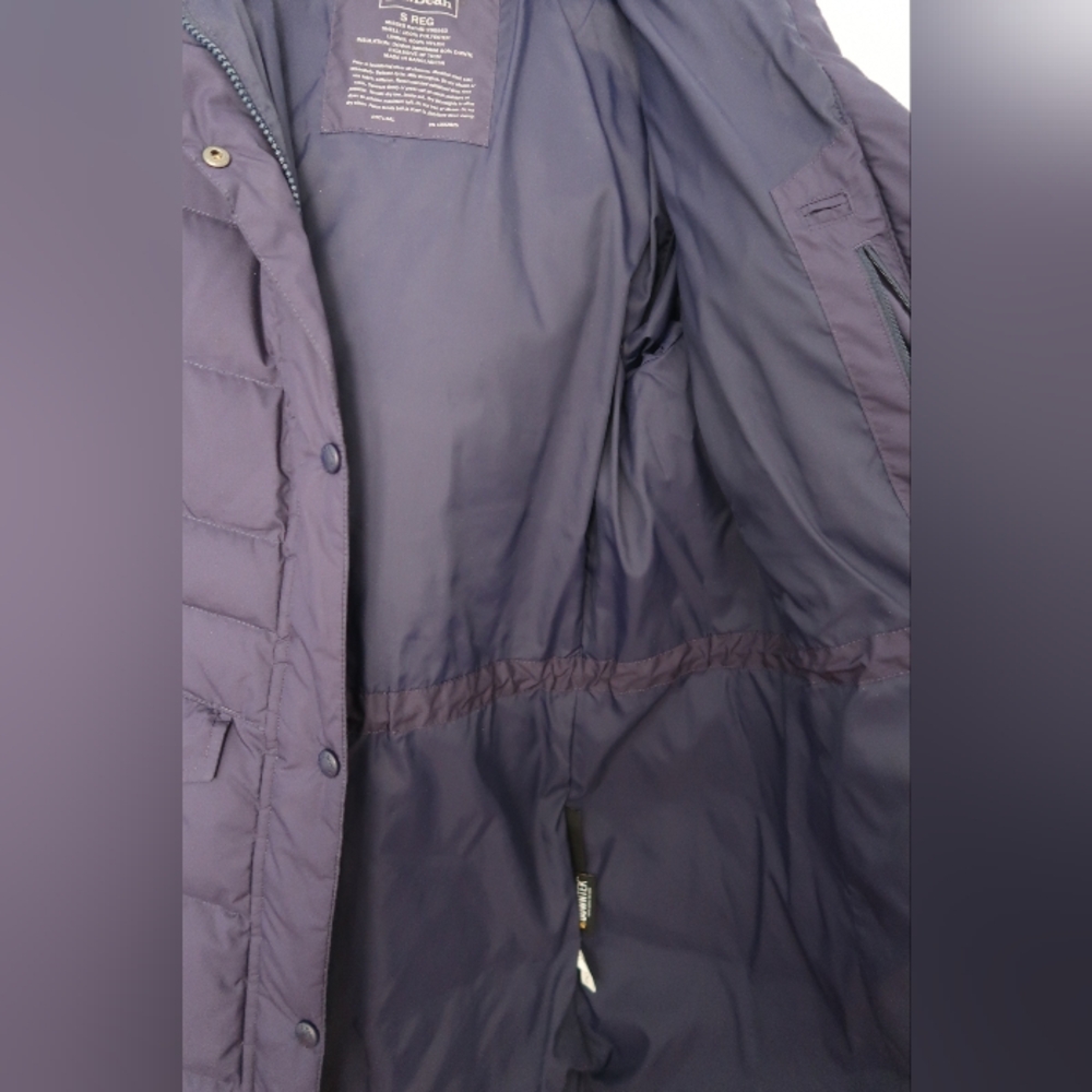 LIKE NEW Women's L.L. Bean Down Puffer Coat Navy Blue Size Small - Picture 2 of 6